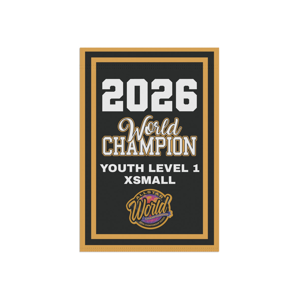 Allstar World Champion Mini Banner (ANY YEAR) – SubZero Cheerleading