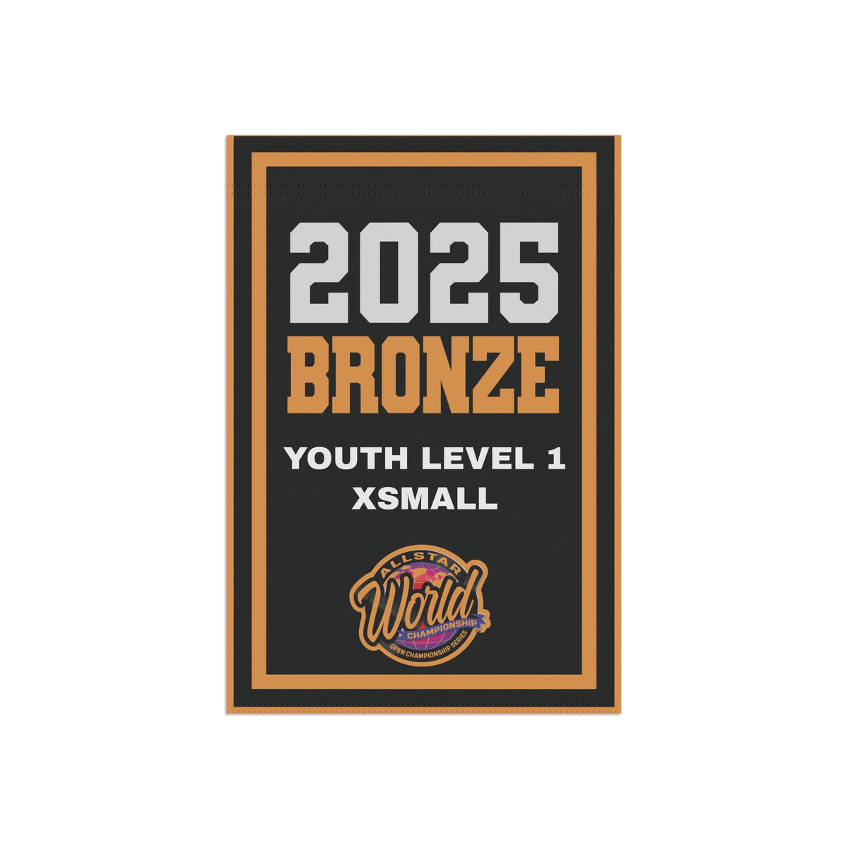 2025 Allstar Worlds Bronze Mini Banner – SubZero Cheerleading