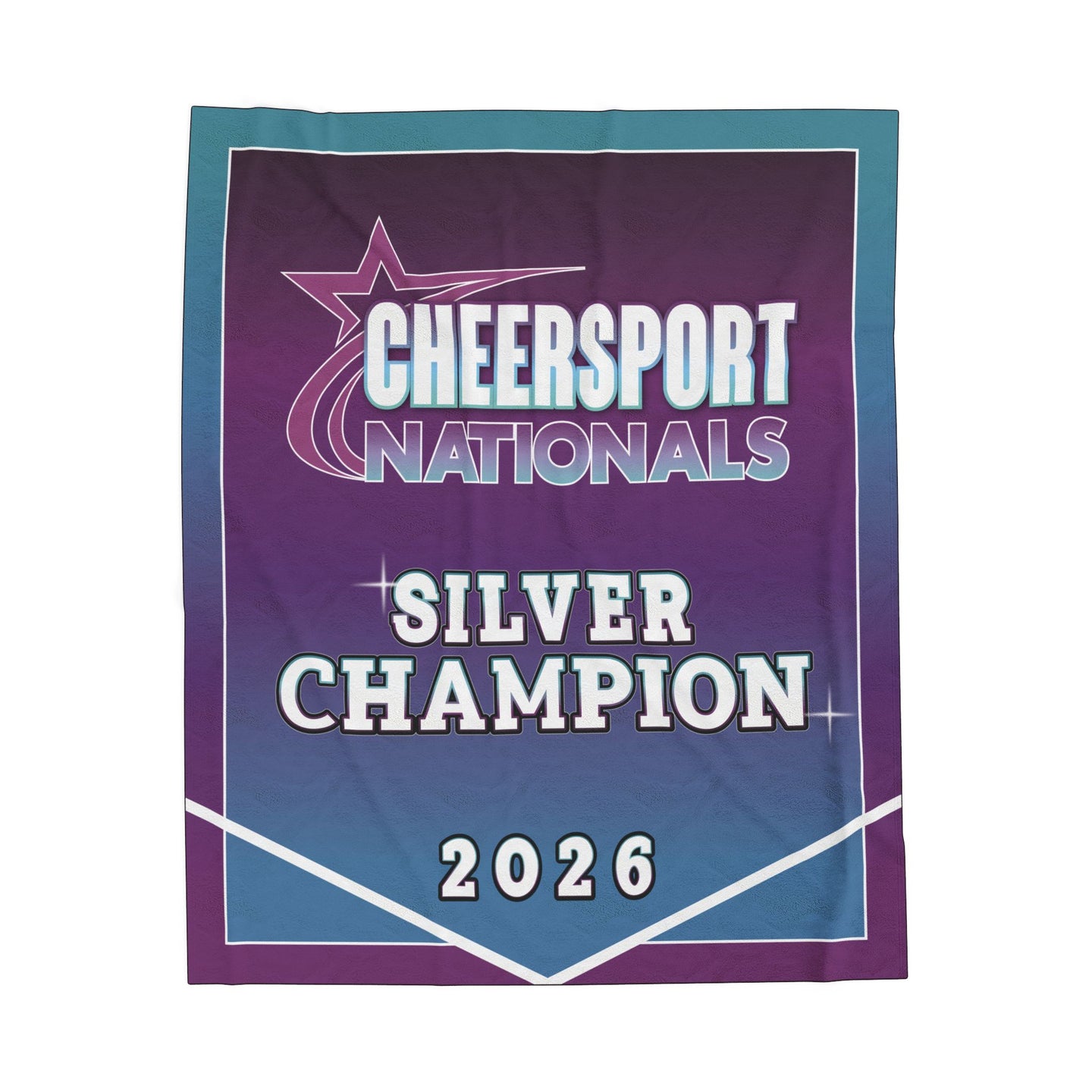 2026 Cheersport Silver Champion Banner Blanket