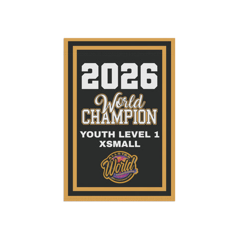 超希少　championship2024 finalist モネ　英語 Allstar World Champion Mini Banner (ANY YEAR) – SubZero Cheerleading