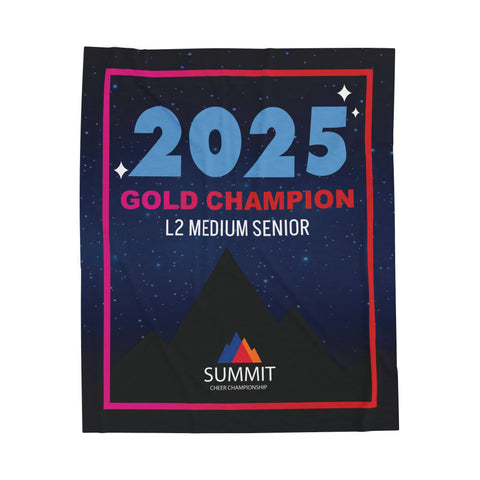 2025 D1 Summit Gold Champion Banner Blanket