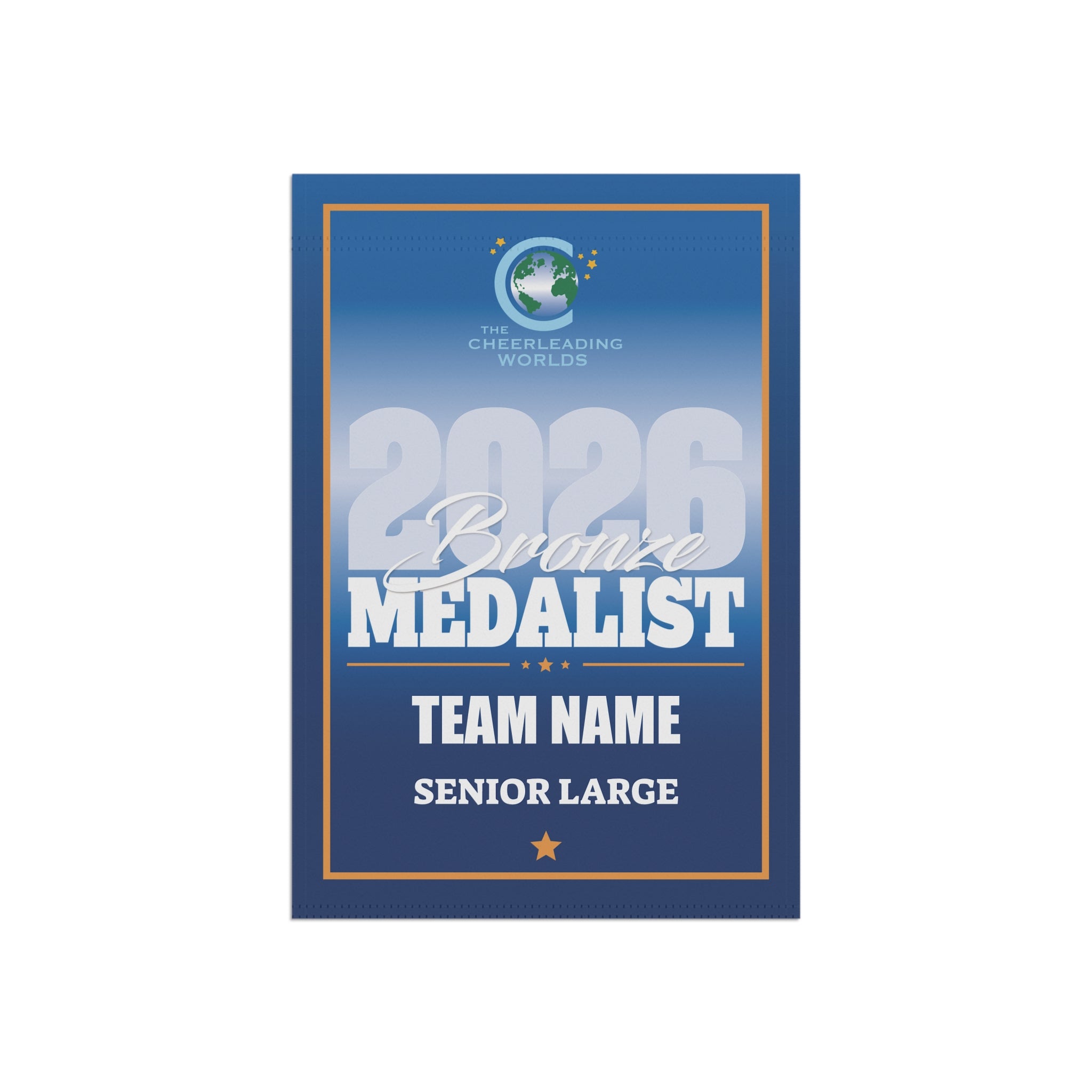 Cheerleading Worlds Custom Bronze Medalist Mini Banner (ANY YEAR)