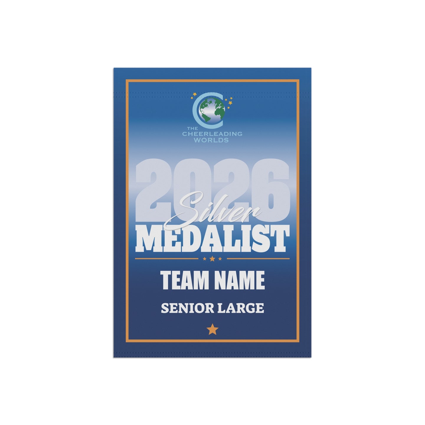Cheerleading Worlds Custom Silver Medalist Mini Banner (ANY YEAR)