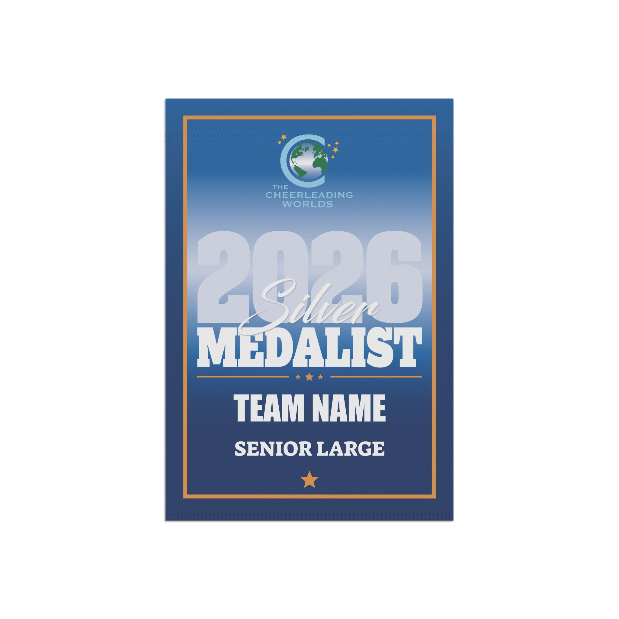 Cheerleading Worlds Custom Silver Medalist Mini Banner (ANY YEAR)