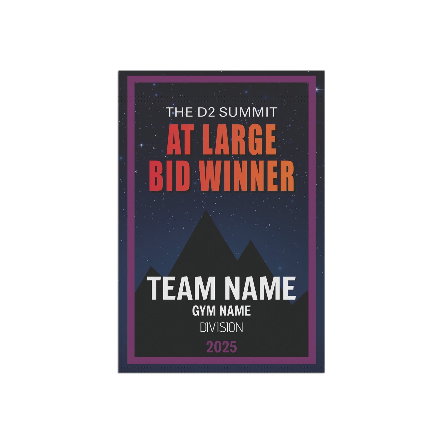 D2 Summit At-Large Bid Winner Mini Banner