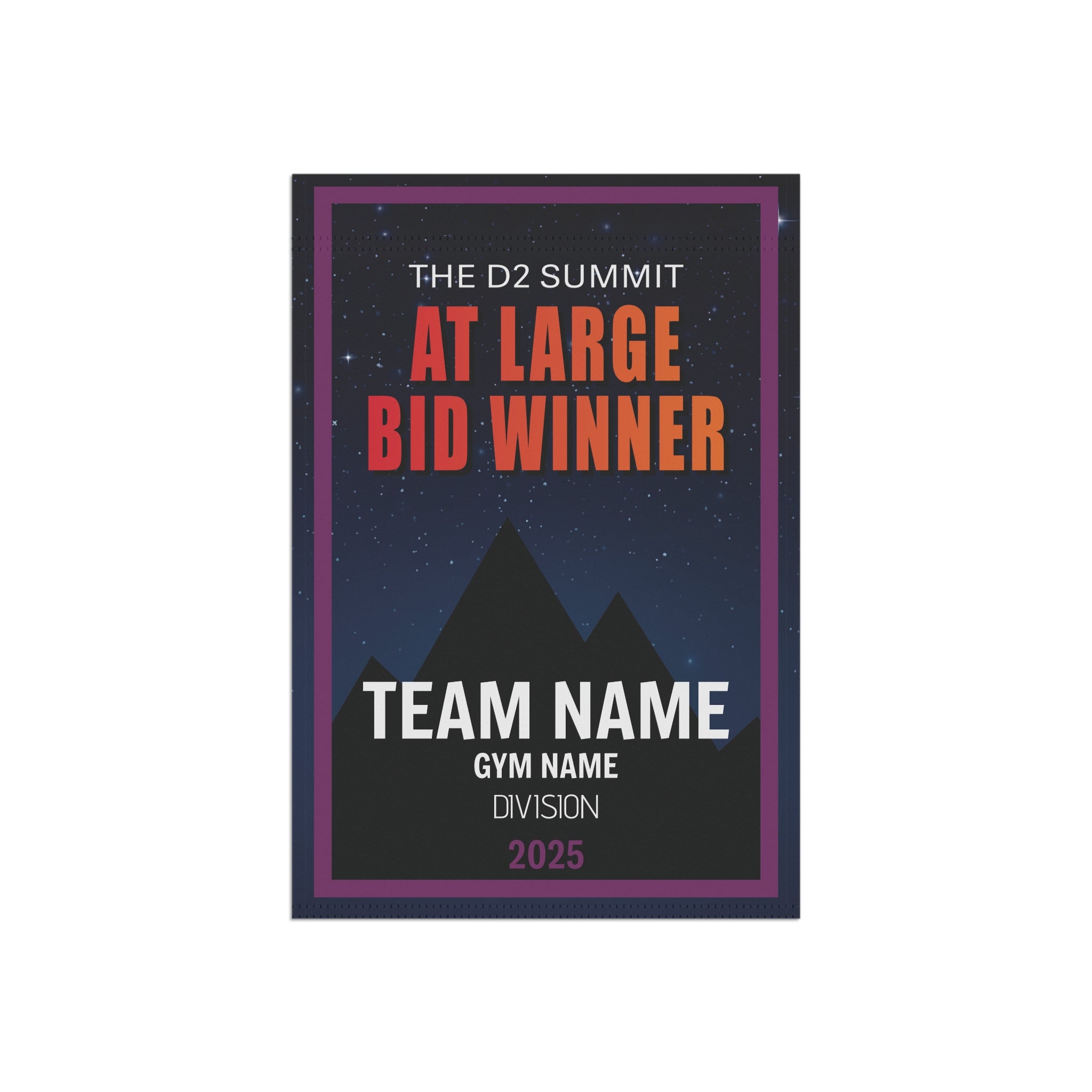 D2 Summit At-Large Bid Winner Mini Banner