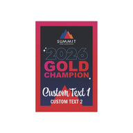 D1 Summit Customizable Gold Champion Mini Banner (2026 Design)