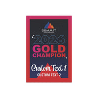 D1 Summit Customizable Gold Champion Mini Banner (2026 Design)