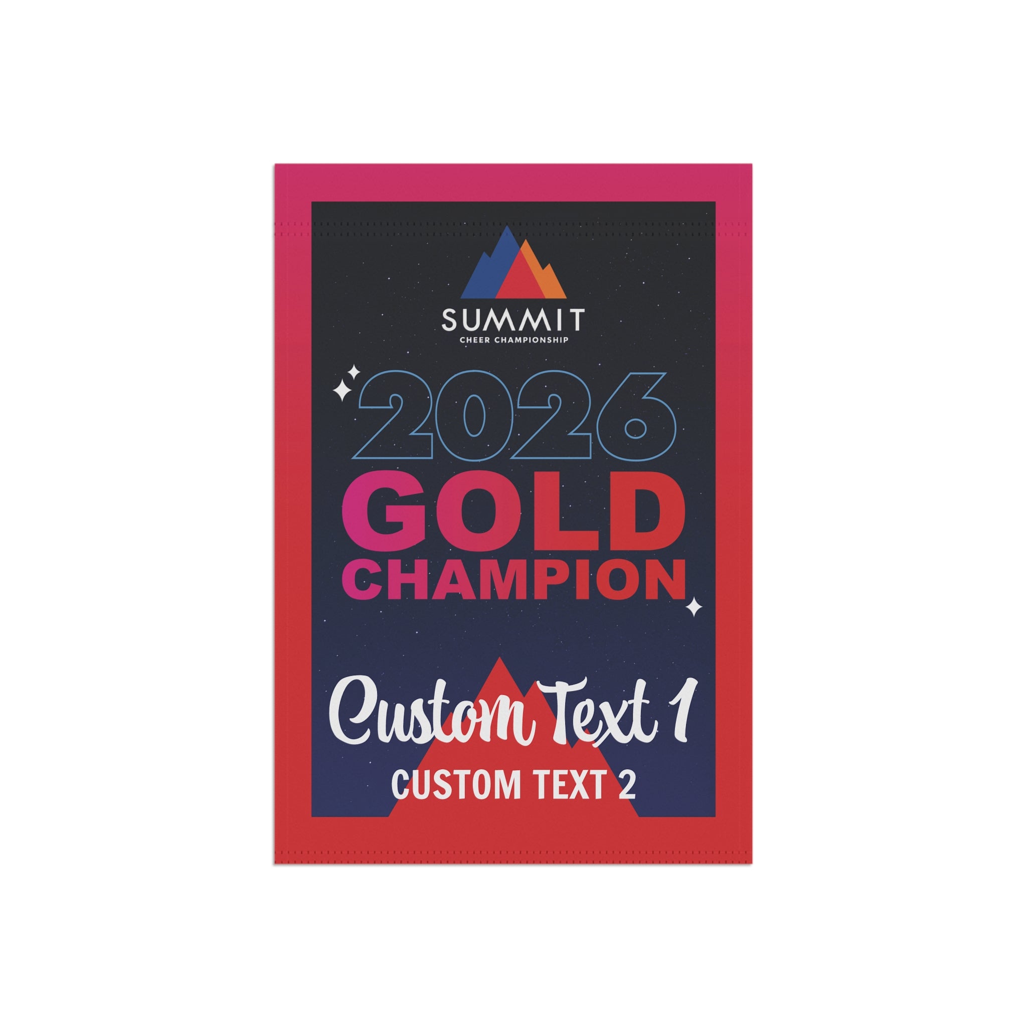 D1 Summit Customizable Gold Champion Mini Banner (2026 Design)