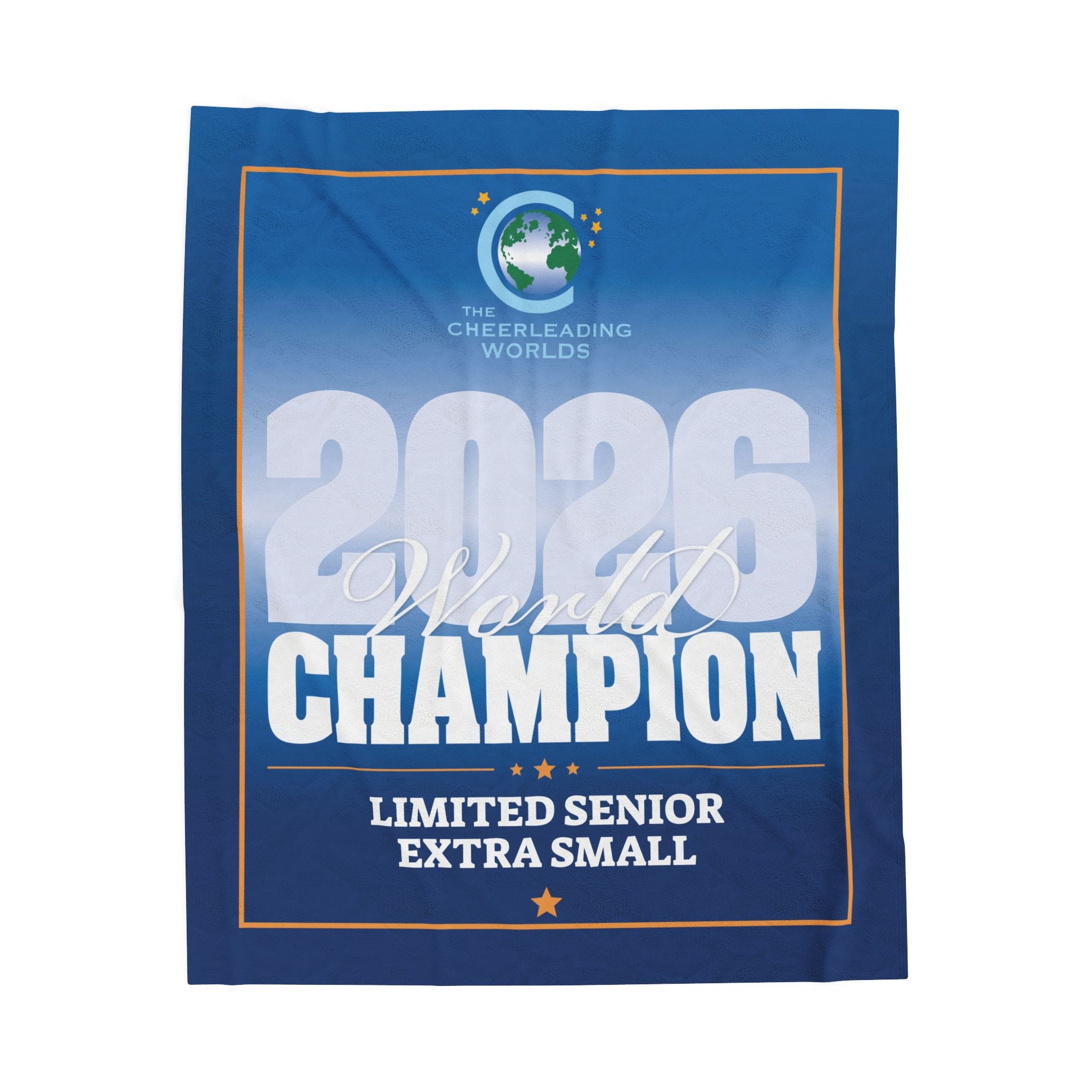 【最安値】WORLD CHAMPIONSHIP 2025　セレブレーション Cheerleading Worlds Champion Banner Blanket (ANY YEAR) – SubZero