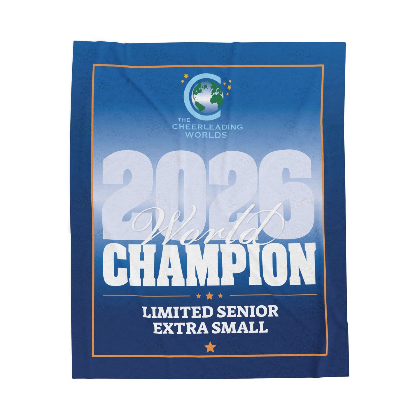Cheerleading Worlds Champion Banner Blanket (ANY YEAR)
