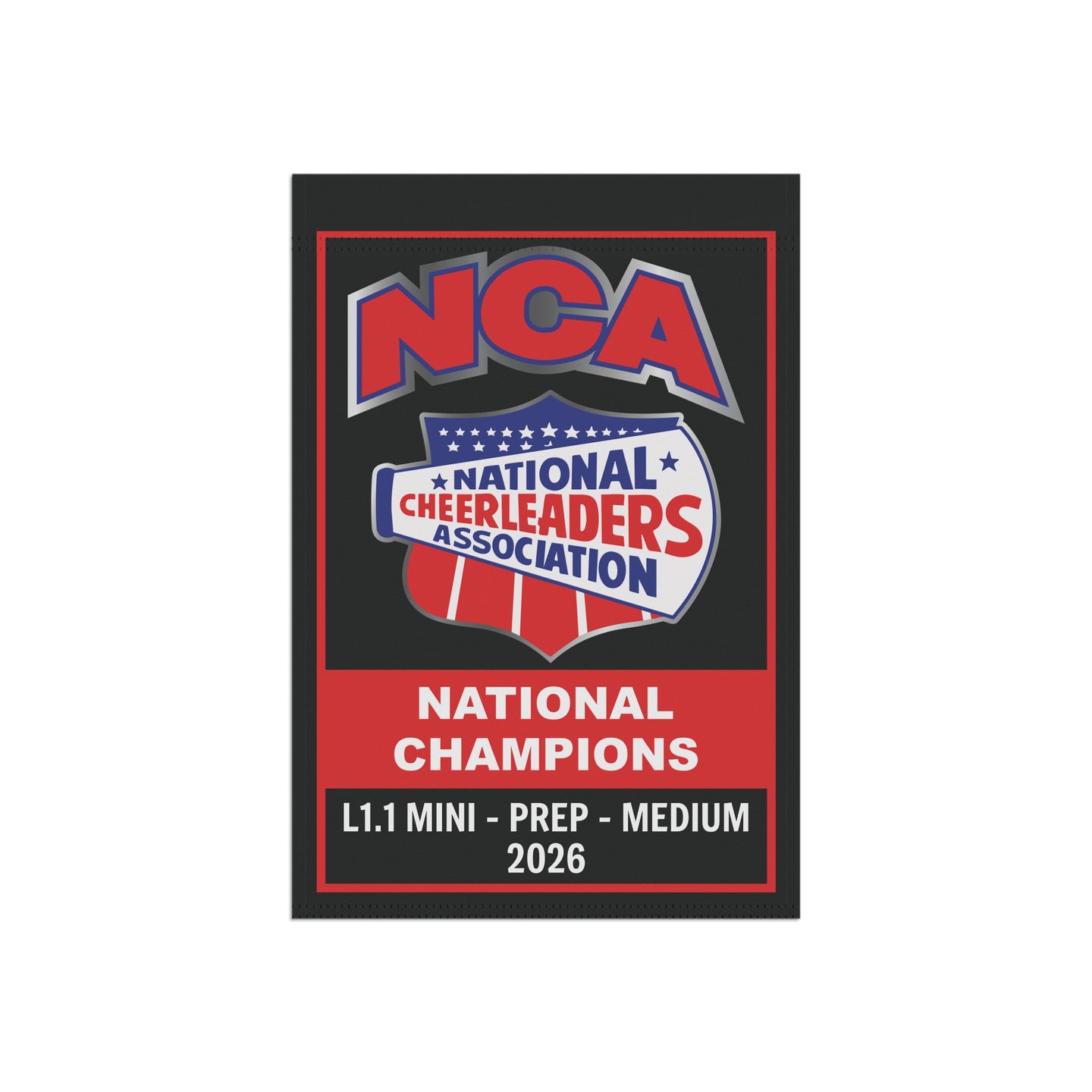 NCA Champion Mini Banner (Silver Letters)