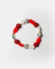 Red & White Sparkle Bracelet