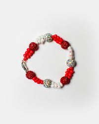 Red & White Sparkle Bracelet