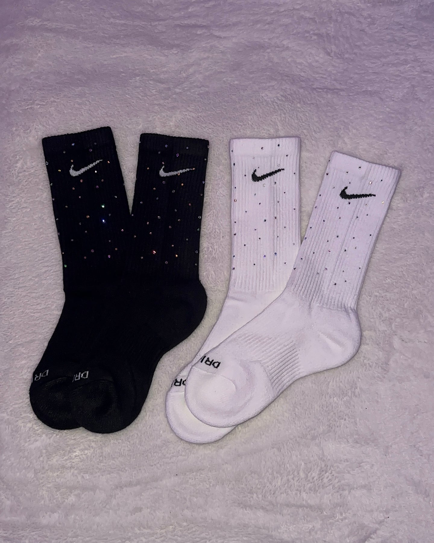 Rhinestoned NIKE Crew Socks