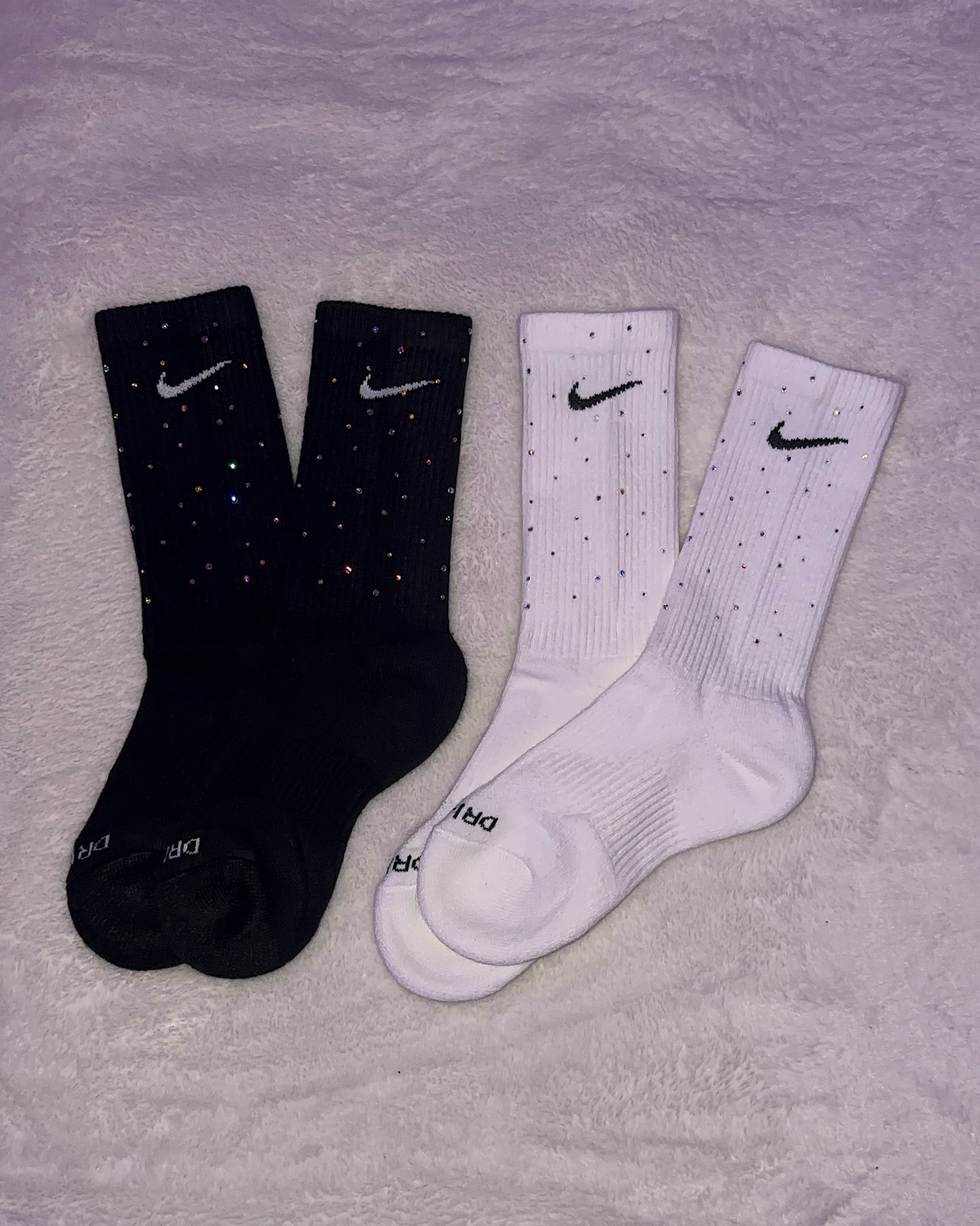Rhinestoned NIKE Crew Socks