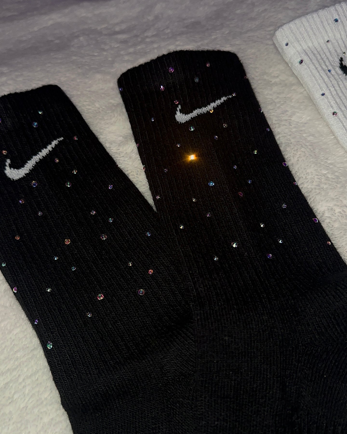 Rhinestoned NIKE Crew Socks