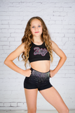 SubZero Branded Rhinestoned Sports Bra