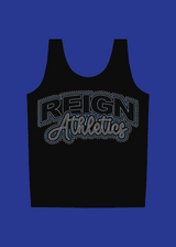 Reign Athletics Rhinestone Tank (WHITE/BLACK)