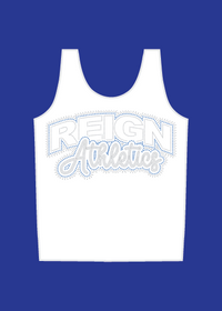 Reign Athletics Rhinestone Tank (WHITE/BLACK)